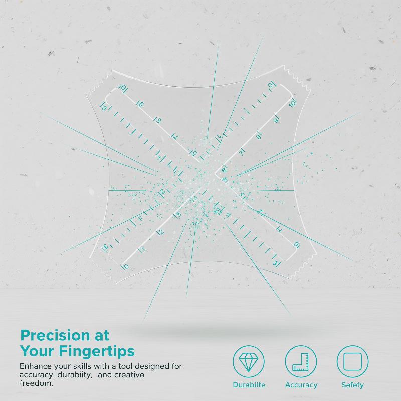 Acrylic Transparent Density Ru - огляд і ціна Ruler Set Transparent