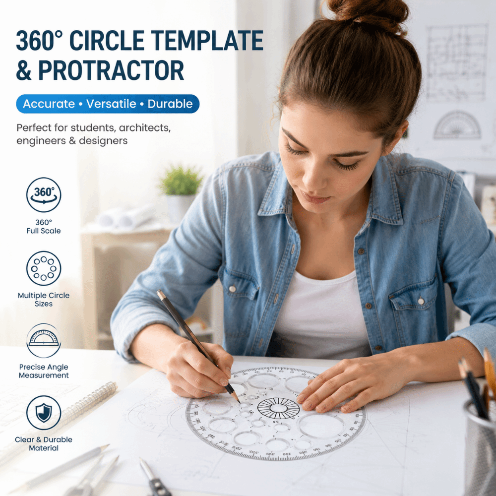 Circular Scale Plastic Ruler T - огляд і ціна Ruler Set Transparent