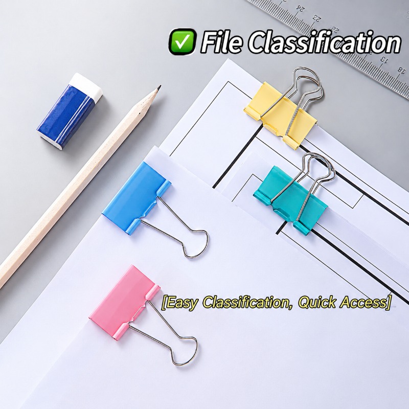 Colorful Metal Binder Clips, A - огляд і ціна Binder Clip Assorted