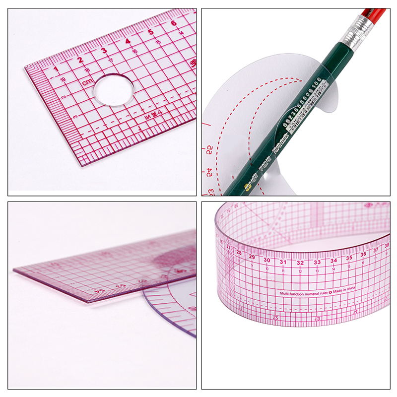 French Curve Cutting Ruler Fas - огляд і ціна Ruler Set Transparent