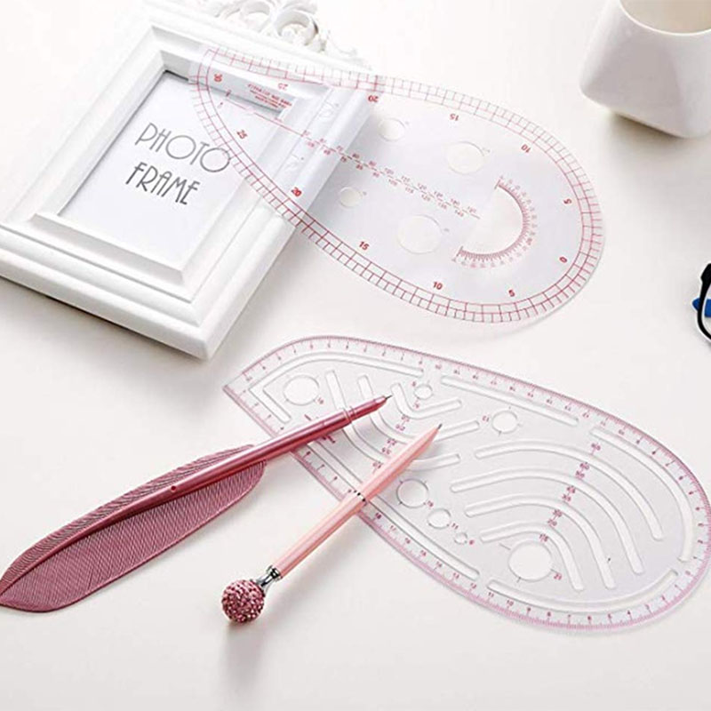 French Curve Cutting Ruler Fas - огляд і ціна Ruler Set Transparent