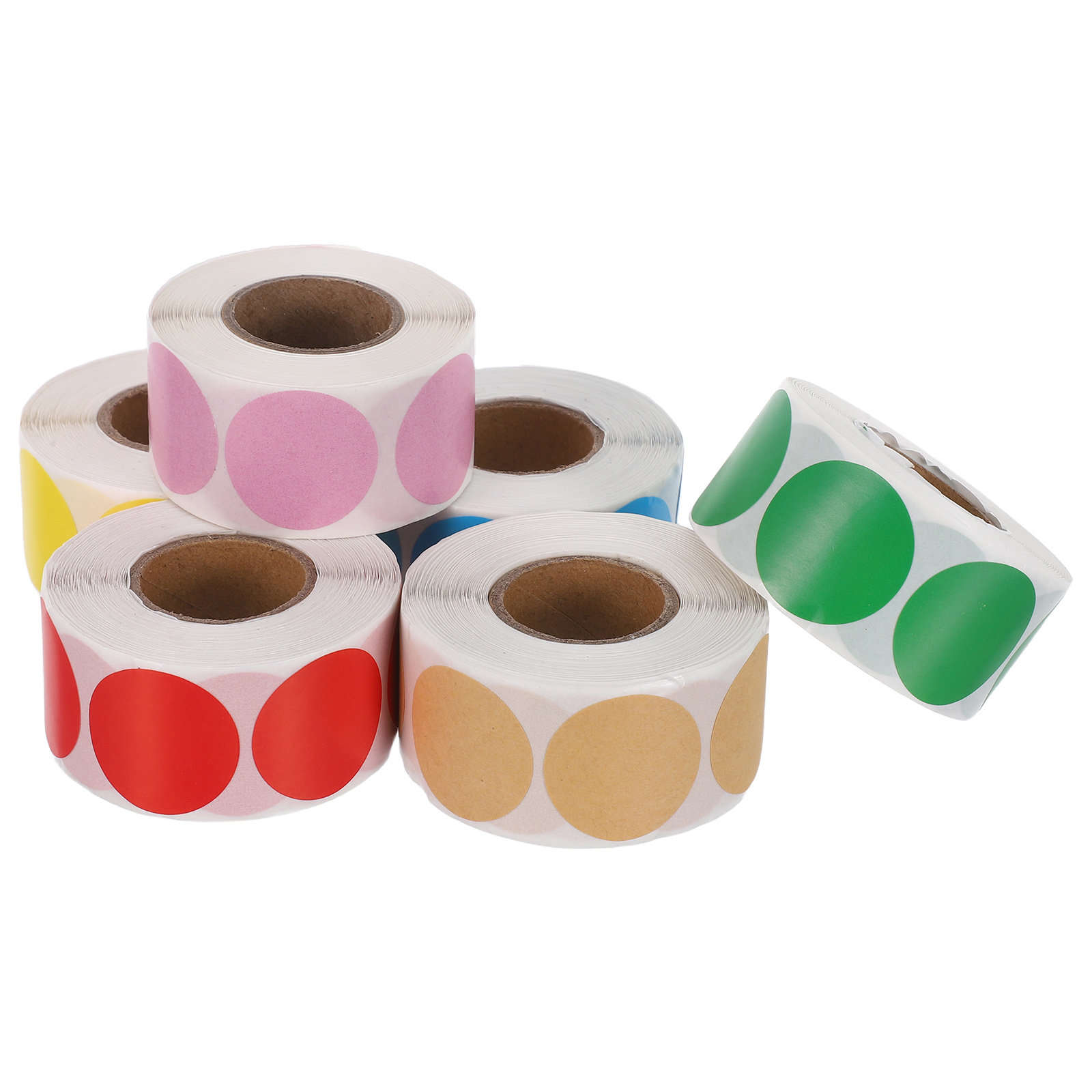6 Rolls Round Blank Kraft Pape - огляд і ціна Sticker Label Roll