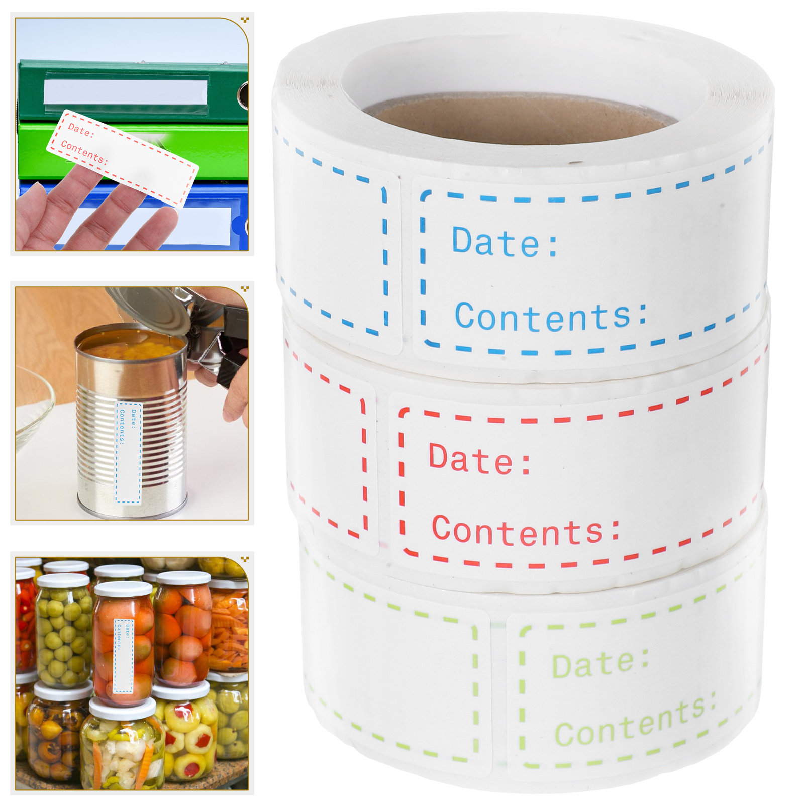 3 Rolls Adhesive Food Labels S - огляд і ціна Sticker Label Roll