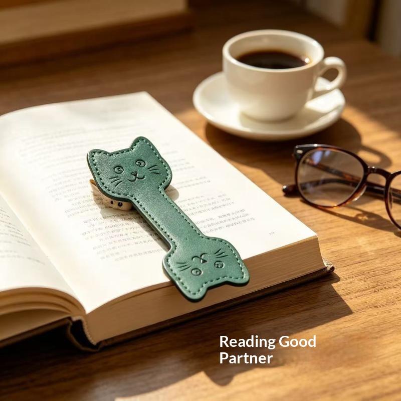 Cute Handmade PU Leather Magne - огляд і ціна Bookmark Magnetic Clip