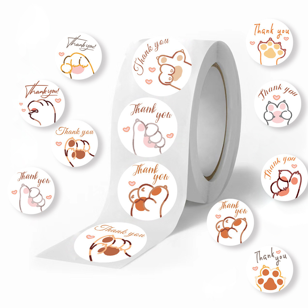 JCAC 500pcs/roll Cute Cartoon  - огляд і ціна Sticker Label Roll